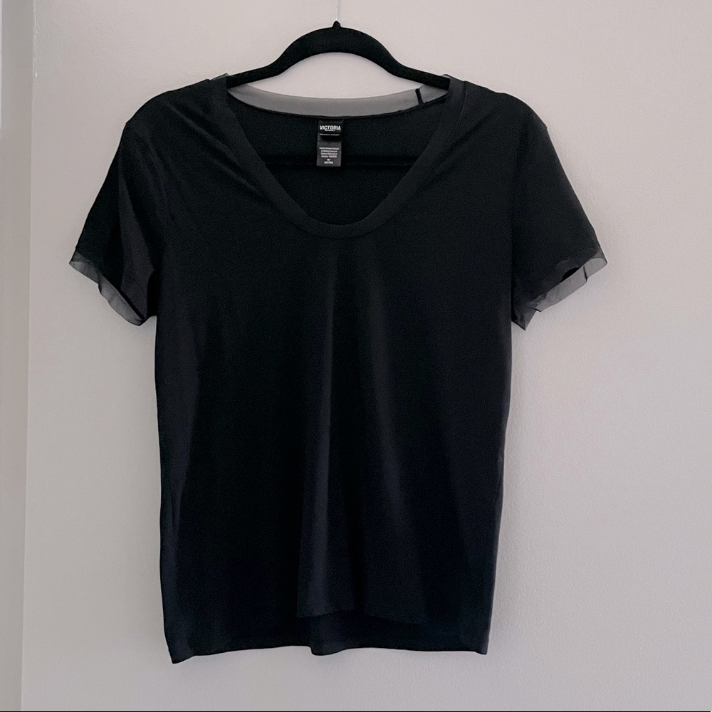 Victoria Sport Short Sleeve Top with Mesh Details
